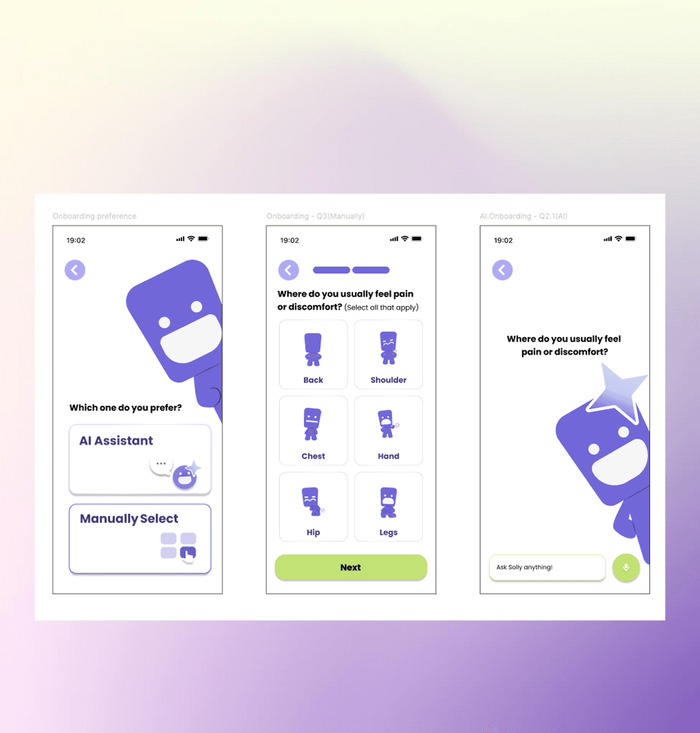Onboarding high-fidelity V5 screens